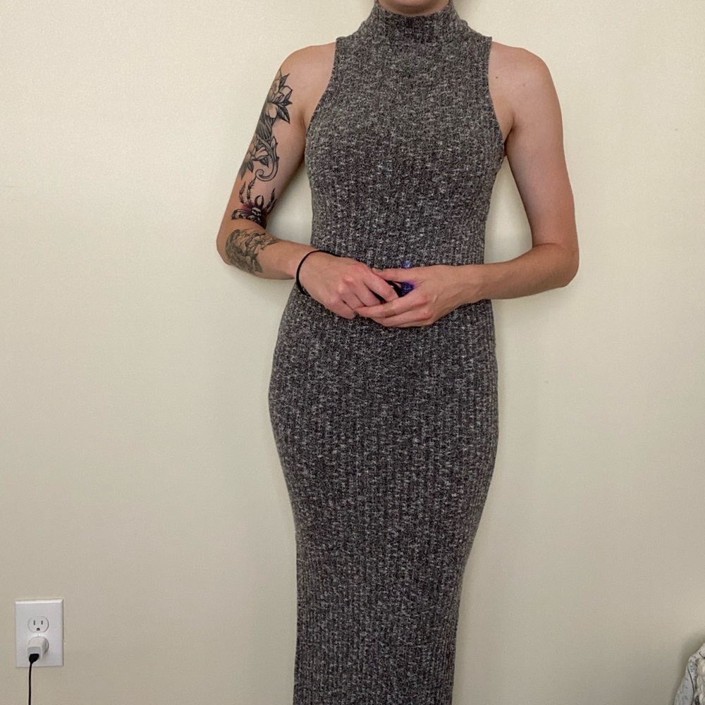 Gray maxi dress